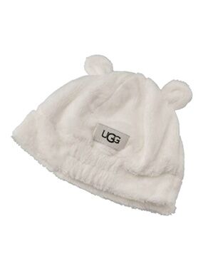 UGG baby cream Plush Bear-Ear Hat